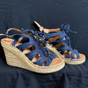 Rue 21 Etc. Wedge Ankle Strap Espadrille Platform Sandals - Size 7-8